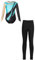 iEFiEL Mädchen Turnanzug Glitzer Gymnastik Leotard Langarm Akrobatik Anzug Tanzkostüme Turnbody Jumpsuit mit Sport Leggings Zd Blau Grün 122-128