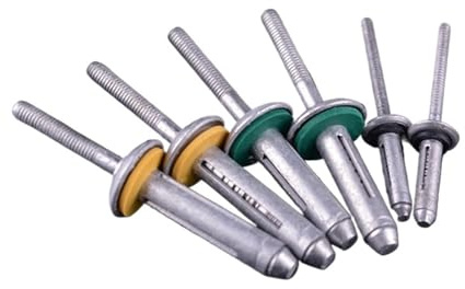 10/50 pièces. Rivet aveugle pliant structurel en aluminium scellé, étanche, type pliable 5.2mm 6.4mm 7.5mm (Color : 6.4x23mm, Size : 50Pcs)
