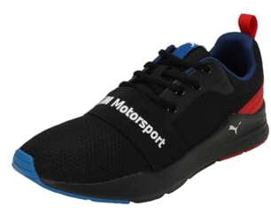 PUMA Herren Low Boots Track Shoe, Black-Pop Red-Pro Blue, 10 UK