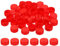 PATIKIL 1.2inch Plastic Bottle Caps for Crafts, 50Pcs Reusable Protection Bottle Screw Lids for Empty Container DIY Scrapbook Decorations, Red