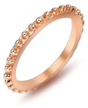 Whoiy Ausgefallene Trauringe Vergoldet mit Gravur, Edelstahl Ringe Einzigartig Partnerringe Hochzeit 2.2MM für Frauen Größe 62 (19.7)