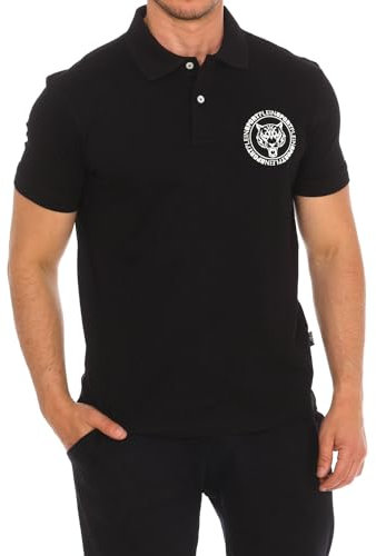 PIPS508 Kurzarm-Poloshirt für Herren, Schwarz , M