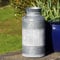 Galvanised Milk Churn Ribbed Planter | Outdoor Garden Metal Flower Pot Trough