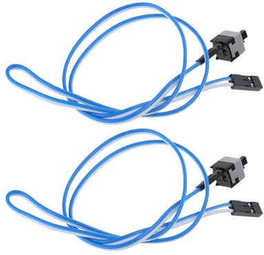 2 PCS PC Motherboard Cable Power Supply I/O Reset Button Switch Line Replacement Desktop Computer Chassis Power Lines Power Switch Cable Pc