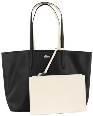 Lacoste Damen Women Shopping Bag Einkaufstasche, Noir Farine