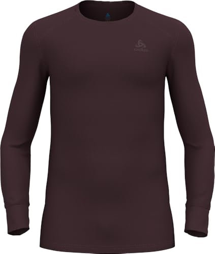 Odlo Thermounterwäsche Herren Active Warm I Langarm Thermoshirt I Warme Skiunterwäsche Langarm Thermoshirt mit Rundhals I Herren