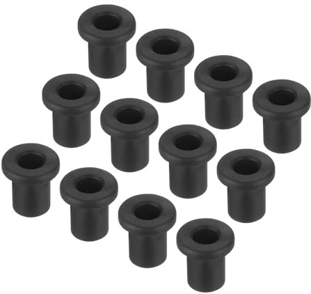 QUARKZMAN 20 Stück Gummitüllen, 6mm Dia x 4mm ID x 9mm H Kabeltüllen T-förmige Gummimuffe Rund Durchgangstülle für Kabeldurchführung Kabeltüllen Kabeln Elektrischer Leiter, Schwarz