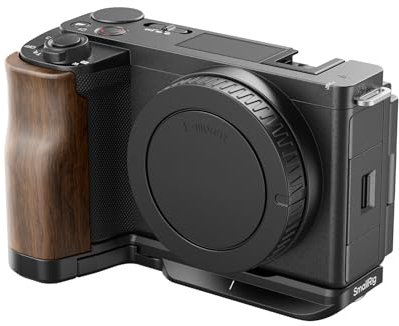 SMALLRIG ZV-E10 II L-Shape Plate con Manico in Legno, Impugnatura per Sony ZV-E10 II, Piastra a Sgancio Rapido Integrata per Arca, Fori da 1/4-20-4864