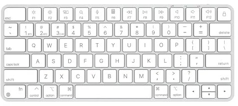 ULSOU Tastiera wireless per Mac, Bluetooth/connessione USB 2.4G a doppio canale, multi dispositivo, tastiera Bluetooth ricaricabile compatibile con Mac, iPad, iPhone