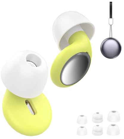 VKROBAG Ohrstöpsel zum Schlafen mit Einzel/Doppelkappen–4 Paar(S/M/L) Ohrkappen, Wiederverwendbare, Gehörschutz Ohrstöpsel zur Lärm 35dB, für Fokus/Schlaf/Reisen, Gelb