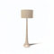 Arthur Cameron - Backwell Living Room Floor Lamp, Made from Sandblasted Pale Mango Wood with a Cream Linen Drum Shade - Each Handmade Rustic Floor Lamp Showcases Unique Grain Patterns.