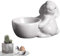 Sghtil Portauovo per uova alla guscio, supporto per uova alla guscio, portauova in ceramica con statua di coniglio, decorazione carina e semplice per supporto per uova di coniglio di Pasqua, per uova