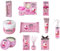 Mega pack 10 unidades para regalar TFC SET regalo Dia de la madre, Fresa y nata The Fruit Company cosmetica para regalar Aceite labial, crema corporal y manos, ambientadores en flor