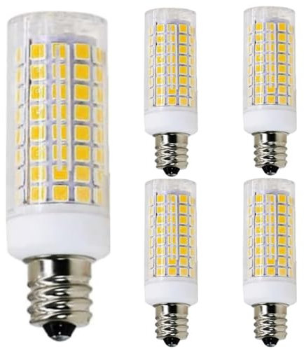 10W E11 LED Bulb, 5pcs LED bulbs, 10W equivalent to 100W halogen, 1000LM, AC220V-240V, 360° beam angle, Dimmable for home lighting(Cool White 6000K)