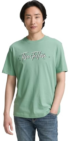 Tom Tailor Herren 1047773 T-Shirt mit Logo-Print