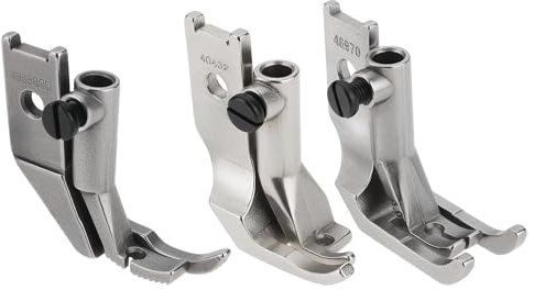 Briny River Lot de 3 pieds biche pas à pas pour machine à coudre compatibles avec Pfaff 335 145 245 545 1245 OE KP-19029 Pied presseur double orteil gauche et bout droit