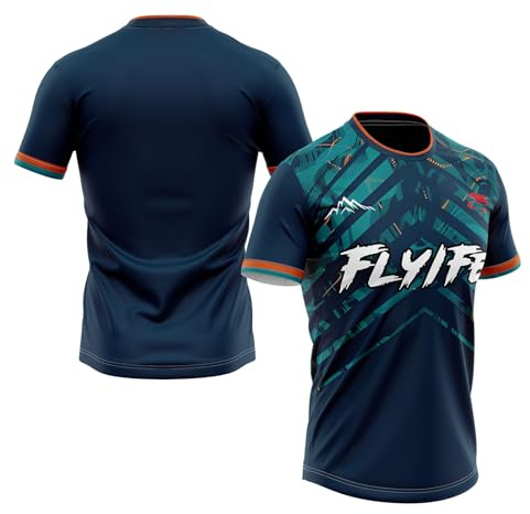 Cycling Jersey Men's Mountain Bike Motocross Jersey Short Sleeve MTB T-Shirt Feuchtigkeitstransport Radtrikot，Funktionsshirt Schnell Trocknen Stoff Fahrradtrikot für Radsport Outdoor Sport