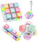 Keyboard Fidget Toy, Fidget Toy, 4 PCS Fidget Keyring Mini Fidget Toys, Colorful Fidget Toys Adults Fidget Keyrings, Fidget Keychain for to Pass the Time,Gift for Boys Girls Students Adults