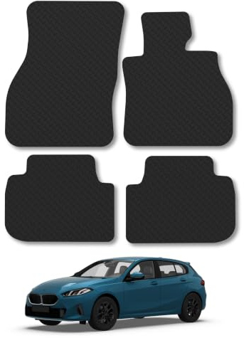 Compatible with BMW 1 Series (2024+) 5mm Rubber Car Mats | Heavy Duty Rubber Tailored Fit Floor Mats Full Coverage Durable Waterproof Accessories Easy Clean Anti Slip Made in the UK