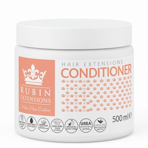 Rubin Extensions Conditioner 500 ml - Haar-Spülung für Haarverlängerungen - Extensions Pflege Spülung - 500 ml - perfekt für Extensions, Haarverlängerungen und Perücken