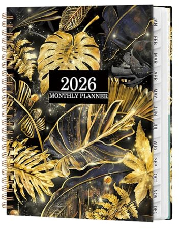 Monatsplaner 2026, Großblöcke, -Design mit datierten Seiten, Wochen- und Monatsplaner für Schule, Lehrer, Schüler, Büro, Arbeit, Familie, Studium