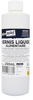 Déco Relief - Vernis Alimentaire Liquide 250 ml - Pour Apporter Brillance & Protection à vos Pâtisseries et Réalisations - Cuisine - S41.2