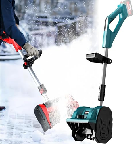 Elektrische Schneeschaufel, leichtes faltbares Design mit verstellbarer Schütte zum Räumen von Einfahrten, Gehwegen und Treppen