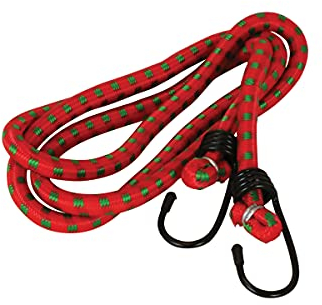 Carpoint Gepäckbinder 150cm Ø 10mm|Gepäckbinder mit Haken für Auto und Fahrrad, Rot, Grün