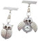 Funky Fobz Taschenuhr, Eulen-Design, Chrom