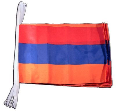 Fahnenkette Flaggen Armenien 30x45cm, Länge 9 m