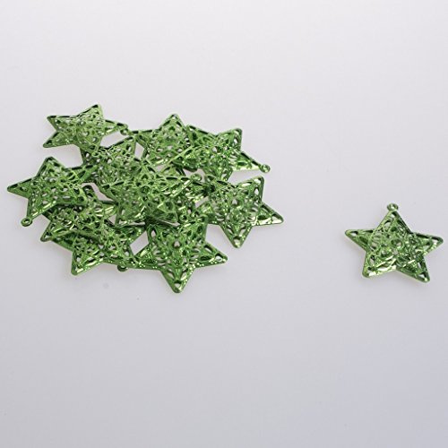 Metallsterne zum Hängen - grün - 4,5 cm - 12 Stück - 92015 60 (1,02€/Stk.)