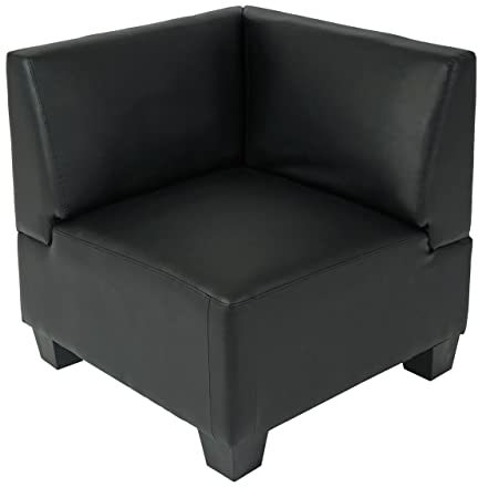 Mendler Modular Eckteil Lyon, Kunstleder - schwarz