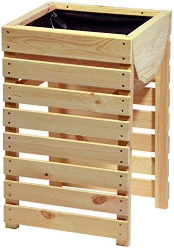 dobar 29164e Dekoratives Hochbeet aus Holz (Kiefer): Tischbeet Bausatz, für Gemüse, Kräuter, Blumen, Beet flexibel platzierbar in Garten, Terasse, Balkon, 38 x 36 x 60 cm - Pflanzbeet Hochbeet