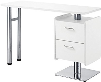 Urbanity Chic Large Professional Nail Station Salon Manicure Nail Polish Table Desk White