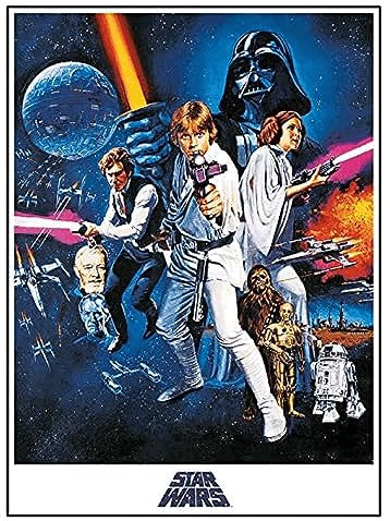 Pyramid Star Wars Episode IV A New Hope One Sheet, 60 x 80 cm, Leinwanddruck, Mehrfarbig