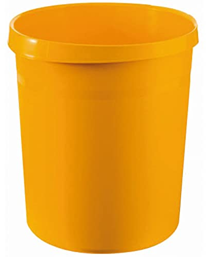 HAN Papierkorb GRIP, 18 Liter, rund, 2 Griffmulden, extra stabil, gelb