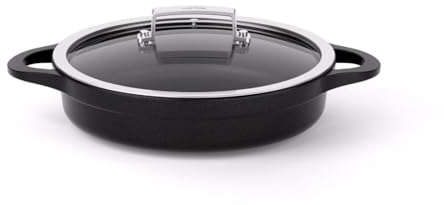 Valira Cazuelas - Cazuela Premium de 24 cm baja hecha en España, aluminio fundido con antiadherente reforzado, apta para inducción, incluye tapa y asas