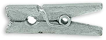 LWR CRAFTS Mini pinces à linge en bois 15 couleurs 100 par paquet 1 2,5 cm (argent)