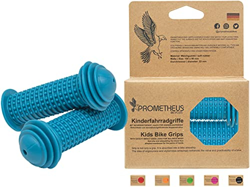PROMETHEUS BICYCLES Fahrradgriffe Kinder I Lenkergriffe Fahrrad Kinder I Kinderfahrradgriffe 22.0 bis 22.2 mm Schadstofffrei, Phthalate frei für Kinder Laufrad Roller Kinderfahrrad