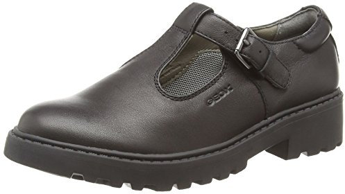 Geox J Casey Girl O, Girls' Lofer shoes, Black (Blackc9999), 2.5 UK (35 EU)