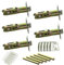 G Decor Pack of 5 x Adjustable Tubular Latch 60 to 70mm Mortice Door Latch