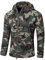 YFNT Veste Tactique Homme Militaire Airsoft Softshell Doublée Polaire à Capuche Outdoor Randonnée Chasse Manteau Hiver Blouson Camouflage