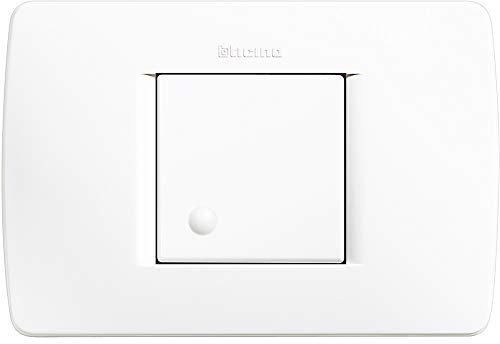 Bticino S4003CAB, Interruptor y marco gama Luna, blanco