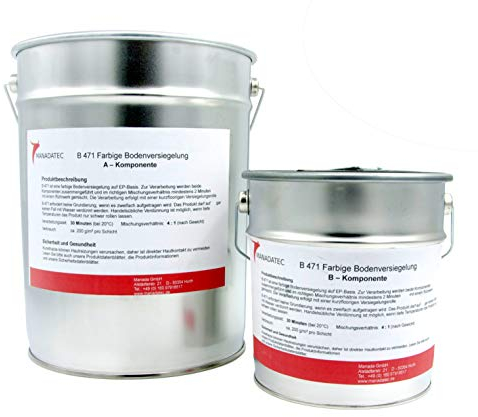 MANADATEC 2k Epoxidharz Bodenbeschichtung 5kg I Havannabraun I Lösemittelfrei, Umweltfreundlich & Geruchsneutral I Beschichtung für Garagen- & Kellerböden I Hohe Schlagfestigkeit