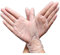 AUFIKR 100PCS Disposable Clear Vinyl Gloves, High Density Vinyl Protective Gloves for Cleaning, Food Service, Work, Powder Free, Latex Free (Small)