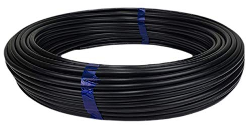 25m Polyethylenschlauch - 6/4mm (Außen-Ø/Innen-Ø) - Druckluft Pneumatikschlauch Wasserschlauch - Farbe: schwarz