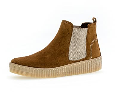 Gabor Damen Chelsea Boots, Frauen Stiefeletten,Wechselfußbett,Best Fitting,Booties,halbstiefel,Kurzstiefel,Cognac (Natur),39 EU / 6 UK
