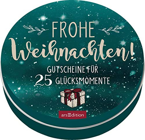 Frohe Weihnachten!: Gutscheine für 25 Glücksmomente | Dekorative Dose voller Gutscheine für Lieblingsmenschen, tolles Weihnachtsgeschenk