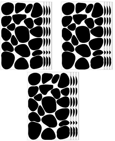 Pack of 12 Sheets/240 Black Dots Irregular Polka Dot Stickers Black Wall Stickers for Kids Polka Dot Wall Stickers (1.5 to 5 cm) Dalmatian Wallpaper Living Room Wall Sticker Packwith®