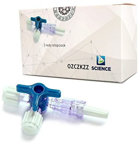 OZCZKZZ Luer-Absperrhähne, 3-Wege, Luer-Anschlüsse, steril, Einzelverpackung, 10 Stück